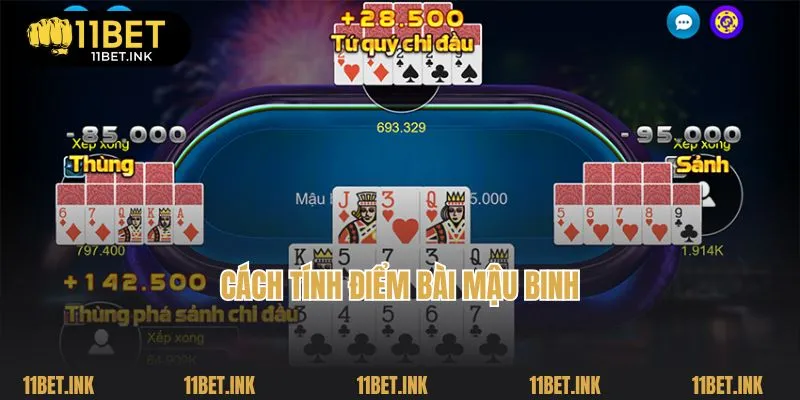 Cách tính điểm chuẩn cho người chơi khi đánh bài Mậu Binh